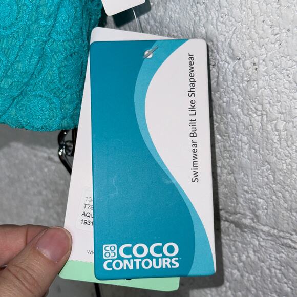 Coco Reef Womens Cameo Halter Bikini To Aqua Marine 10/ 34D, $80 - Picture 5 of 9